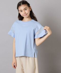 a.v.v / アー・ヴェ・ヴェ カットソー | 【累計1万枚販売/接触冷感/ジメジメ対策/毛玉になりにくい/安心の綿100％】[160]シアーギンガムキリカエスリーブＴシャツ