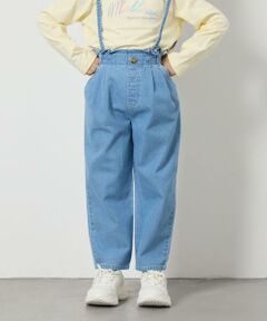 a.v.v / アー・ヴェ・ヴェ その他パンツ | [120-130]サス付きタックテーパードデニムパンツ