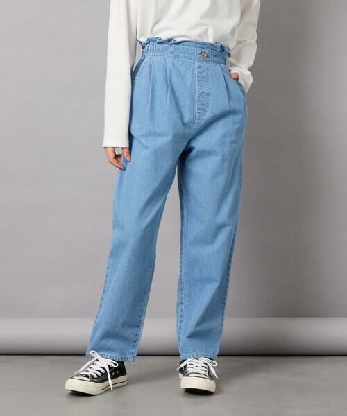a.v.v / アー・ヴェ・ヴェ その他パンツ | [120-130]サス付きタックテーパードデニムパンツ | 詳細11