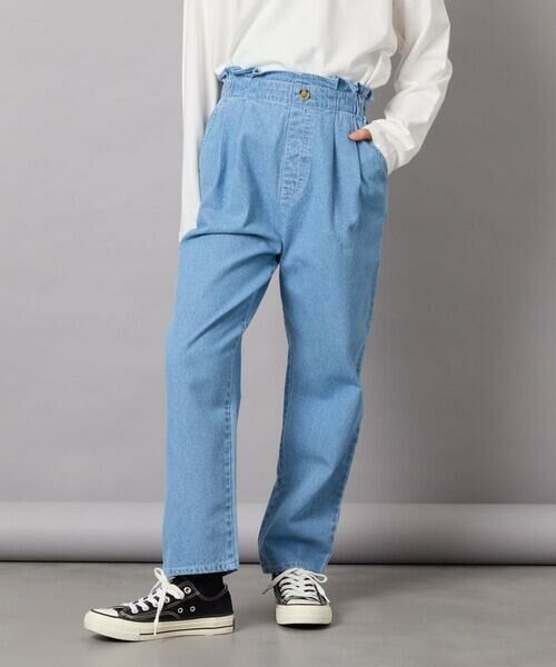 a.v.v / アー・ヴェ・ヴェ その他パンツ | [120-130]サス付きタックテーパードデニムパンツ | 詳細12
