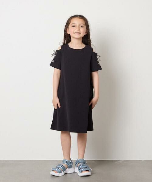 a.v.v / アー・ヴェ・ヴェ ロング・マキシ丈ワンピース | 【ワンピース人気NO1/毛玉になりにくい】[100-130]オフショルレースアップワンピース | 詳細16