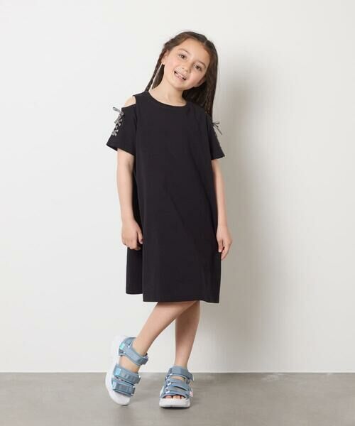 a.v.v / アー・ヴェ・ヴェ ロング・マキシ丈ワンピース | 【ワンピース人気NO1/毛玉になりにくい】[100-130]オフショルレースアップワンピース | 詳細19