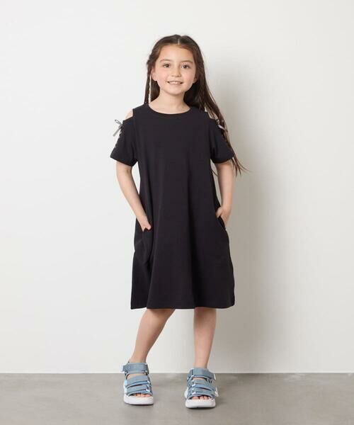 a.v.v / アー・ヴェ・ヴェ ロング・マキシ丈ワンピース | 【ワンピース人気NO1/毛玉になりにくい】[100-130]オフショルレースアップワンピース | 詳細20