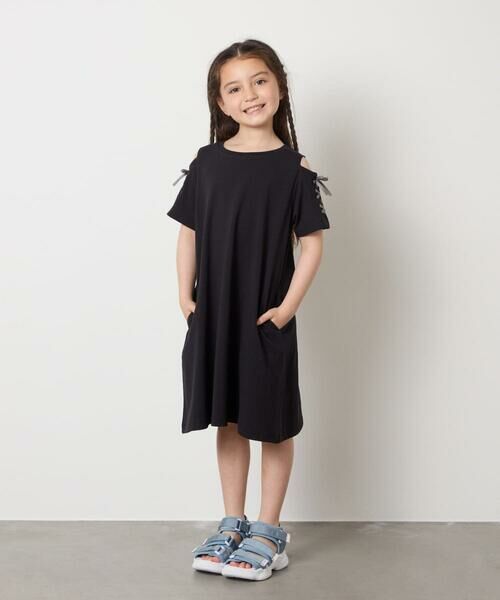 a.v.v / アー・ヴェ・ヴェ ロング・マキシ丈ワンピース | 【ワンピース人気NO1/毛玉になりにくい】[100-130]オフショルレースアップワンピース | 詳細21