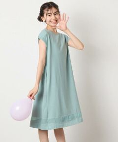 a.v.v / アー・ヴェ・ヴェ ロング・マキシ丈ワンピース | 【毛玉になりにくい】[100-130]シアー切り替えワンピース