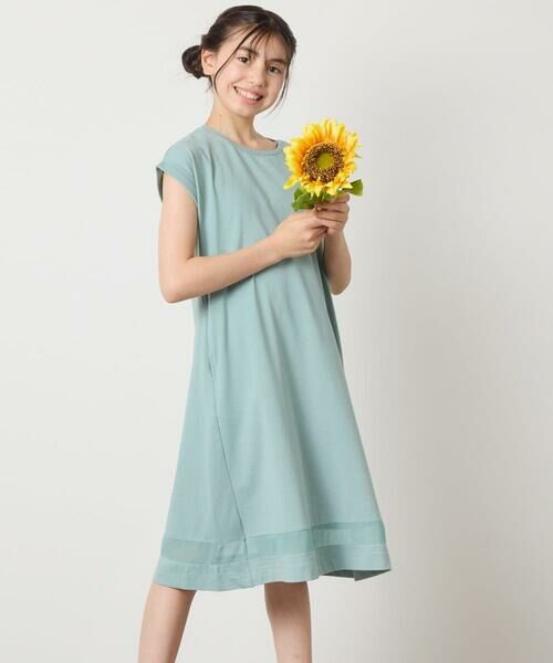 a.v.v / アー・ヴェ・ヴェ ロング・マキシ丈ワンピース | 【毛玉になりにくい】[100-130]シアー切り替えワンピース | 詳細2