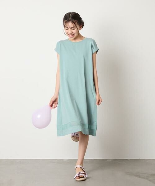 a.v.v / アー・ヴェ・ヴェ ロング・マキシ丈ワンピース | 【毛玉になりにくい】[100-130]シアー切り替えワンピース | 詳細3