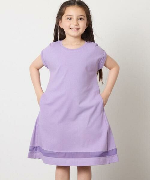 a.v.v / アー・ヴェ・ヴェ ロング・マキシ丈ワンピース | 【毛玉になりにくい】[100-130]シアー切り替えワンピース | 詳細21