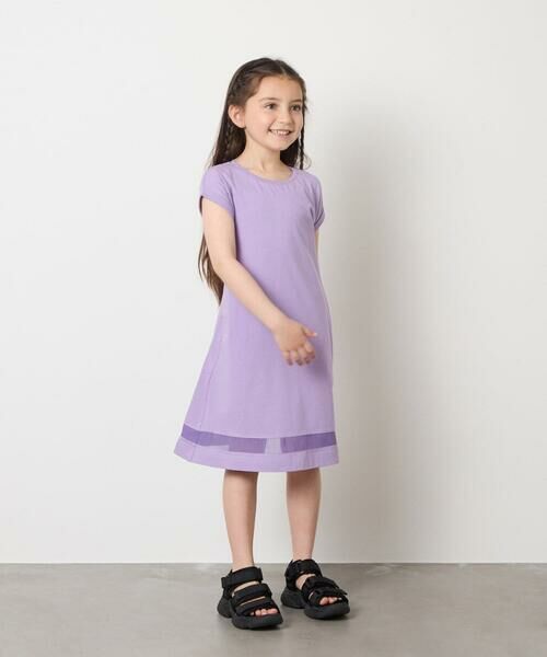 a.v.v / アー・ヴェ・ヴェ ロング・マキシ丈ワンピース | 【毛玉になりにくい】[100-130]シアー切り替えワンピース | 詳細27