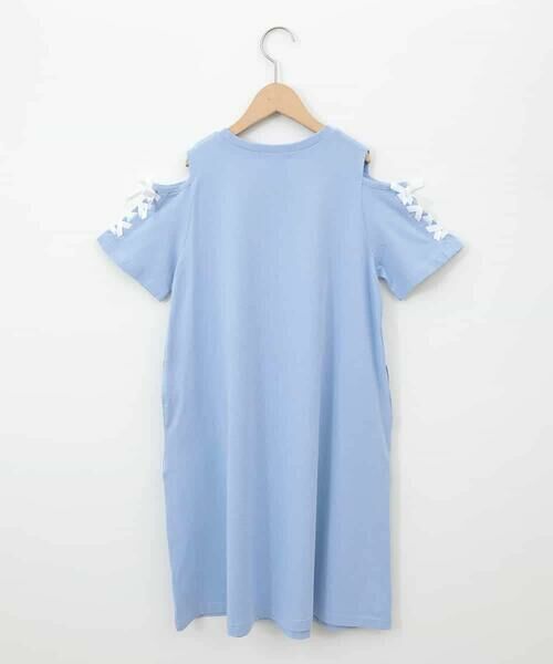 a.v.v / アー・ヴェ・ヴェ ロング・マキシ丈ワンピース | 【ワンピース人気NO1/毛玉になりにくい】[140-150]オフショルレースアップワンピース | 詳細3