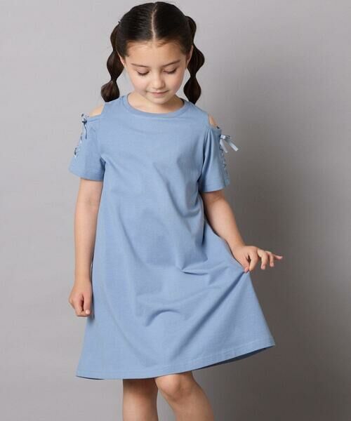 a.v.v / アー・ヴェ・ヴェ ロング・マキシ丈ワンピース | 【ワンピース人気NO1/毛玉になりにくい】[140-150]オフショルレースアップワンピース | 詳細10