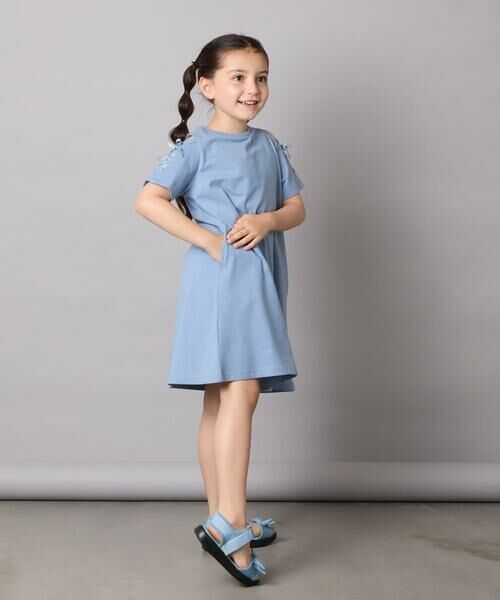 a.v.v / アー・ヴェ・ヴェ ロング・マキシ丈ワンピース | 【ワンピース人気NO1/毛玉になりにくい】[140-150]オフショルレースアップワンピース | 詳細11