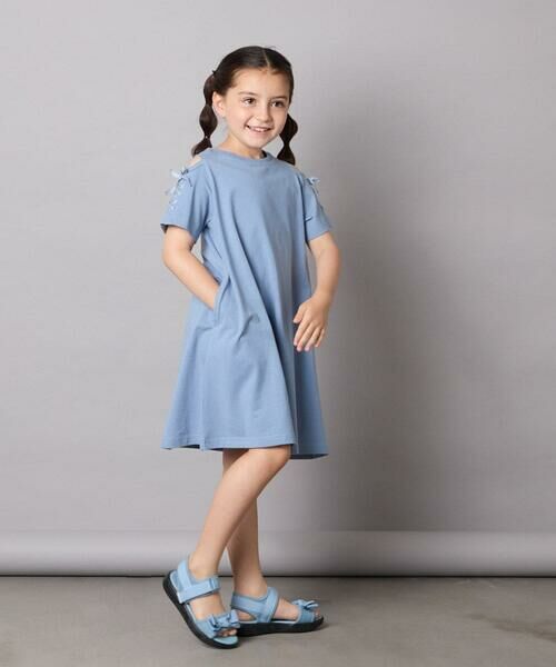 a.v.v / アー・ヴェ・ヴェ ロング・マキシ丈ワンピース | 【ワンピース人気NO1/毛玉になりにくい】[140-150]オフショルレースアップワンピース | 詳細12