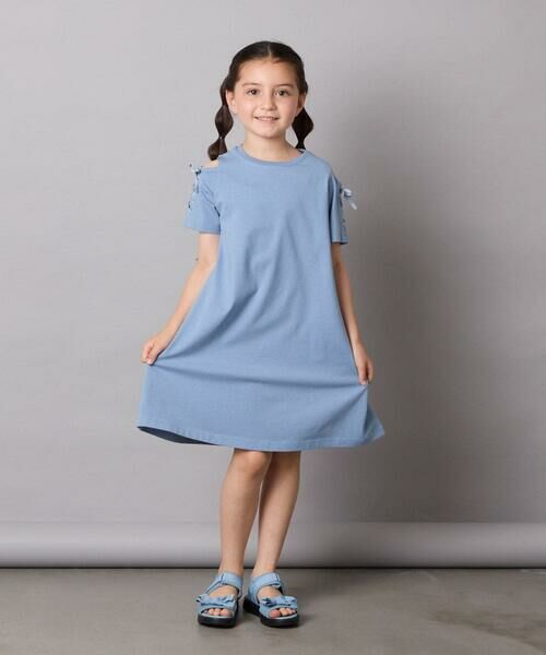 a.v.v / アー・ヴェ・ヴェ ロング・マキシ丈ワンピース | 【ワンピース人気NO1/毛玉になりにくい】[140-150]オフショルレースアップワンピース | 詳細14