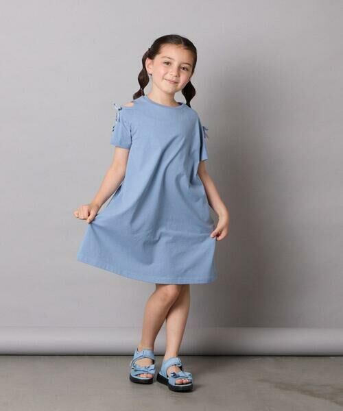 a.v.v / アー・ヴェ・ヴェ ロング・マキシ丈ワンピース | 【ワンピース人気NO1/毛玉になりにくい】[140-150]オフショルレースアップワンピース | 詳細15