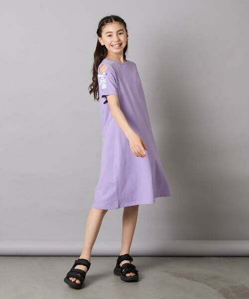 a.v.v / アー・ヴェ・ヴェ ロング・マキシ丈ワンピース | 【ワンピース人気NO1/毛玉になりにくい】[140-150]オフショルレースアップワンピース | 詳細23