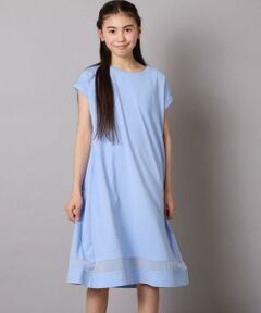 a.v.v / アー・ヴェ・ヴェ ロング・マキシ丈ワンピース | 【毛玉になりにくい】[140-150]シアー切り替えワンピース