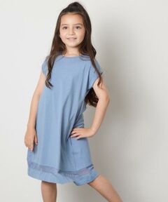 a.v.v / アー・ヴェ・ヴェ ロング・マキシ丈ワンピース | 【毛玉になりにくい】[140-150]シアー切り替えワンピース