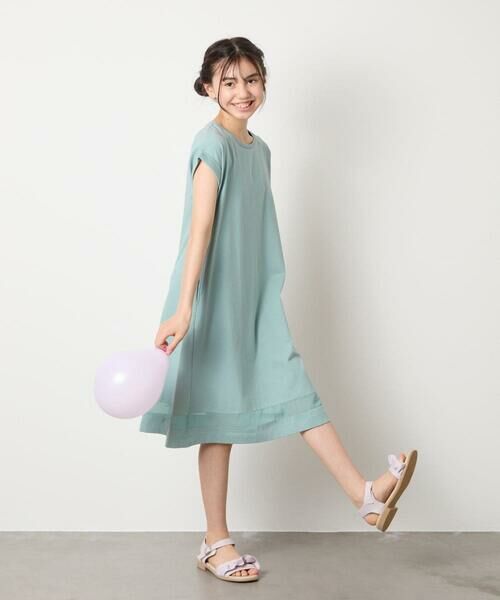 a.v.v / アー・ヴェ・ヴェ ロング・マキシ丈ワンピース | 【毛玉になりにくい】[140-150]シアー切り替えワンピース | 詳細4