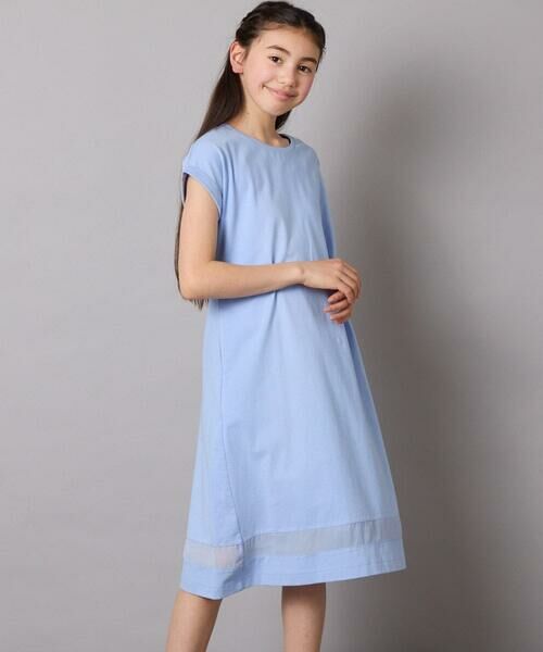 a.v.v / アー・ヴェ・ヴェ ロング・マキシ丈ワンピース | 【毛玉になりにくい】[140-150]シアー切り替えワンピース | 詳細11