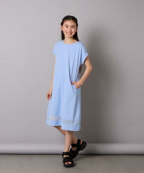 a.v.v / アー・ヴェ・ヴェ ロング・マキシ丈ワンピース | 【毛玉になりにくい】[140-150]シアー切り替えワンピース | 詳細13