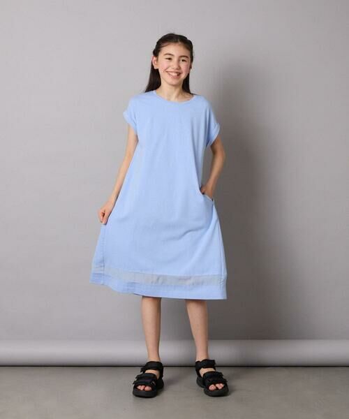 a.v.v / アー・ヴェ・ヴェ ロング・マキシ丈ワンピース | 【毛玉になりにくい】[140-150]シアー切り替えワンピース | 詳細14