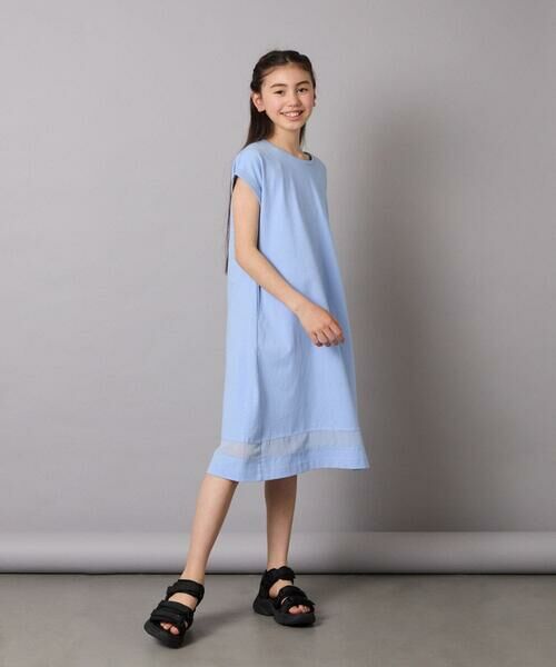 a.v.v / アー・ヴェ・ヴェ ロング・マキシ丈ワンピース | 【毛玉になりにくい】[140-150]シアー切り替えワンピース | 詳細15