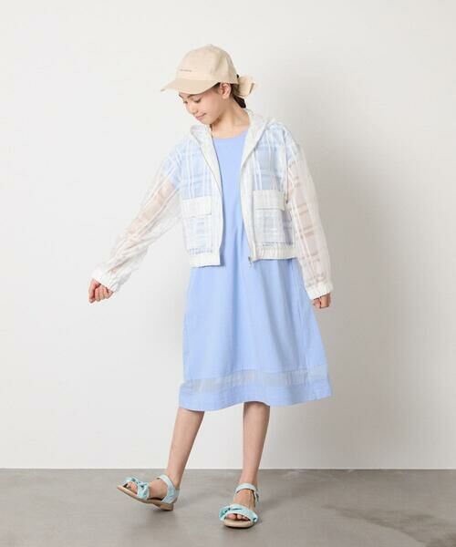 a.v.v / アー・ヴェ・ヴェ ロング・マキシ丈ワンピース | 【毛玉になりにくい】[140-150]シアー切り替えワンピース | 詳細18