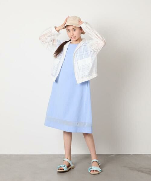 a.v.v / アー・ヴェ・ヴェ ロング・マキシ丈ワンピース | 【毛玉になりにくい】[140-150]シアー切り替えワンピース | 詳細20