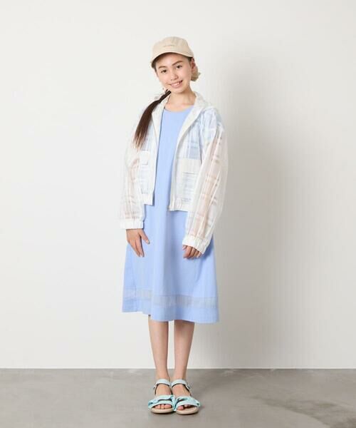 a.v.v / アー・ヴェ・ヴェ ロング・マキシ丈ワンピース | 【毛玉になりにくい】[140-150]シアー切り替えワンピース | 詳細22