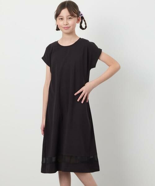 a.v.v / アー・ヴェ・ヴェ ロング・マキシ丈ワンピース | 【毛玉になりにくい】[140-150]シアー切り替えワンピース | 詳細24