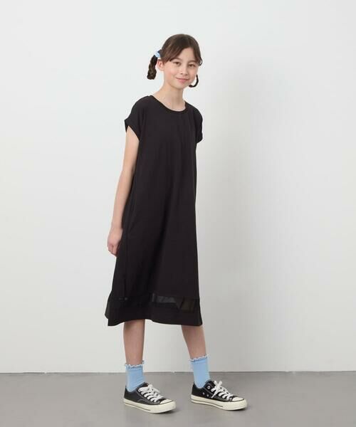 a.v.v / アー・ヴェ・ヴェ ロング・マキシ丈ワンピース | 【毛玉になりにくい】[140-150]シアー切り替えワンピース | 詳細29