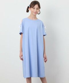 a.v.v / アー・ヴェ・ヴェ ロング・マキシ丈ワンピース | 【ワンピース人気NO1/毛玉になりにくい】[160]オフショルレースアップワンピース