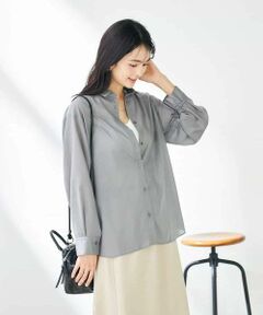 a.v.v / アー・ヴェ・ヴェ シャツ・ブラウス | 【洗える/イージーケア/接触冷感/毛玉になりにくい/雑誌InRed(宝島社)5月号掲載】バックタックシアーシャツ