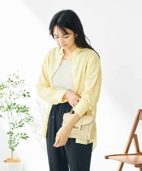 a.v.v / アー・ヴェ・ヴェ シャツ・ブラウス | 【洗える/イージーケア/接触冷感/毛玉になりにくい/雑誌InRed(宝島社)5月号掲載】バックタックシアーシャツ | 詳細14