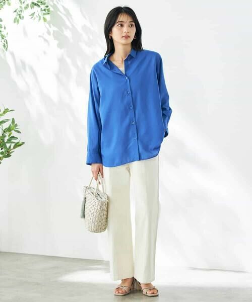 a.v.v / アー・ヴェ・ヴェ シャツ・ブラウス | 【洗える/イージーケア/接触冷感/毛玉になりにくい/雑誌InRed(宝島社)5月号掲載】バックタックシアーシャツ | 詳細16