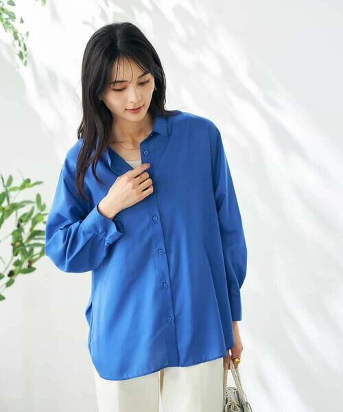 a.v.v / アー・ヴェ・ヴェ シャツ・ブラウス | 【洗える/イージーケア/接触冷感/毛玉になりにくい/雑誌InRed(宝島社)5月号掲載】バックタックシアーシャツ | 詳細20
