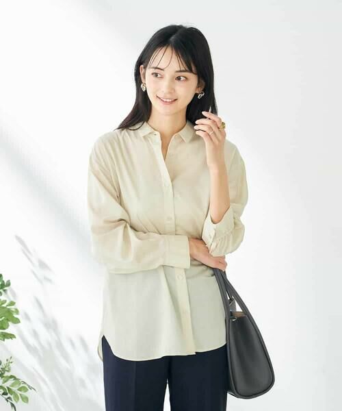 a.v.v / アー・ヴェ・ヴェ シャツ・ブラウス | 【洗える/イージーケア/接触冷感/毛玉になりにくい/雑誌InRed(宝島社)5月号掲載】バックタックシアーシャツ | 詳細22