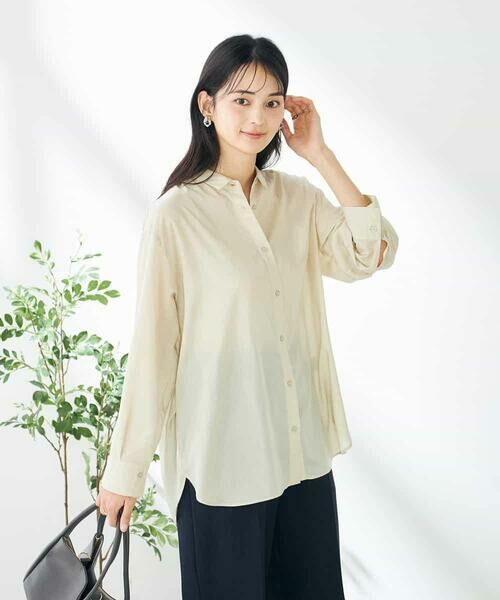 a.v.v / アー・ヴェ・ヴェ シャツ・ブラウス | 【洗える/イージーケア/接触冷感/毛玉になりにくい/雑誌InRed(宝島社)5月号掲載】バックタックシアーシャツ | 詳細23