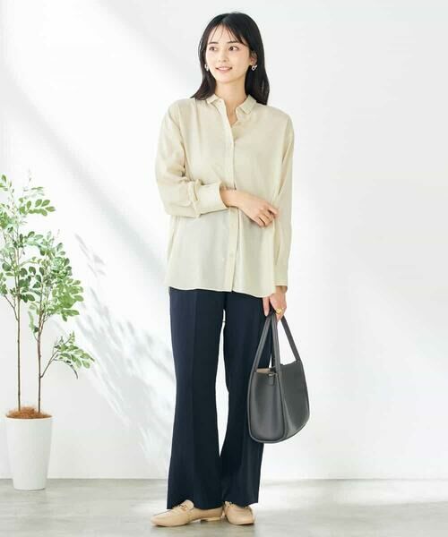 a.v.v / アー・ヴェ・ヴェ シャツ・ブラウス | 【洗える/イージーケア/接触冷感/毛玉になりにくい/雑誌InRed(宝島社)5月号掲載】バックタックシアーシャツ | 詳細26