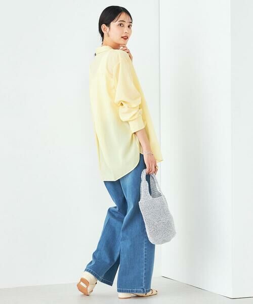 a.v.v / アー・ヴェ・ヴェ シャツ・ブラウス | 【洗える/イージーケア/接触冷感/毛玉になりにくい/雑誌InRed(宝島社)5月号掲載】バックタックシアーシャツ | 詳細3