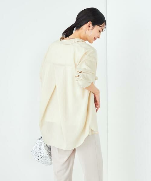 a.v.v / アー・ヴェ・ヴェ シャツ・ブラウス | 【洗える/イージーケア/接触冷感/毛玉になりにくい/雑誌InRed(宝島社)5月号掲載】バックタックシアーシャツ | 詳細30