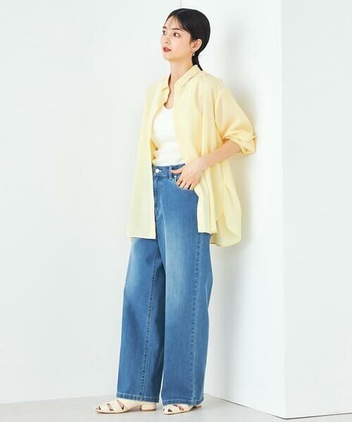 a.v.v / アー・ヴェ・ヴェ シャツ・ブラウス | 【洗える/イージーケア/接触冷感/毛玉になりにくい/雑誌InRed(宝島社)5月号掲載】バックタックシアーシャツ | 詳細4