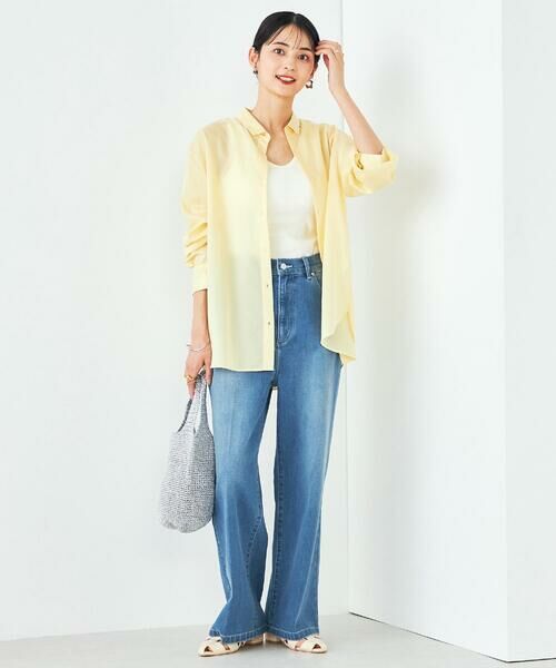 a.v.v / アー・ヴェ・ヴェ シャツ・ブラウス | 【洗える/イージーケア/接触冷感/毛玉になりにくい/雑誌InRed(宝島社)5月号掲載】バックタックシアーシャツ | 詳細5