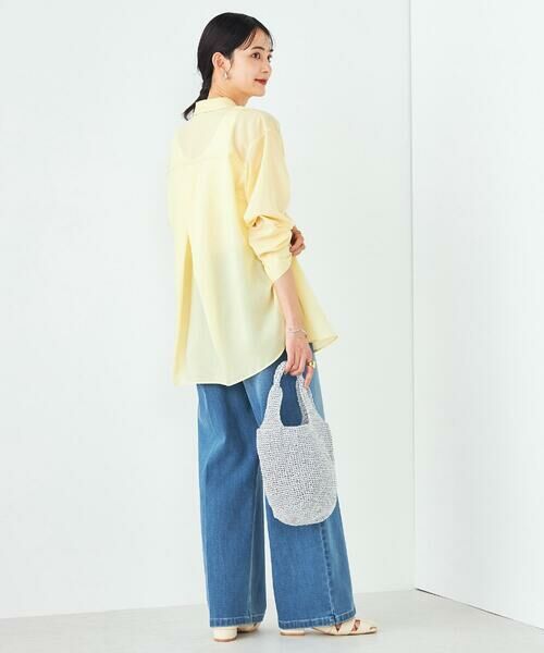 a.v.v / アー・ヴェ・ヴェ シャツ・ブラウス | 【洗える/イージーケア/接触冷感/毛玉になりにくい/雑誌InRed(宝島社)5月号掲載】バックタックシアーシャツ | 詳細7