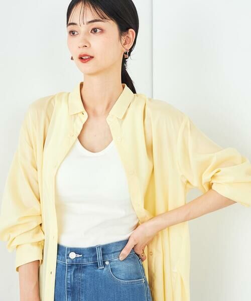 a.v.v / アー・ヴェ・ヴェ シャツ・ブラウス | 【洗える/イージーケア/接触冷感/毛玉になりにくい/雑誌InRed(宝島社)5月号掲載】バックタックシアーシャツ | 詳細8
