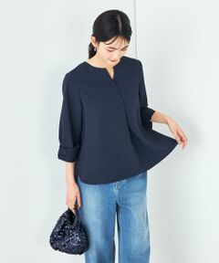 a.v.v / アー・ヴェ・ヴェ シャツ・ブラウス | 【洗える/イージーケア/吸水速乾/UVカット】袖リボンサッカーブラウス【セットアップ対応】