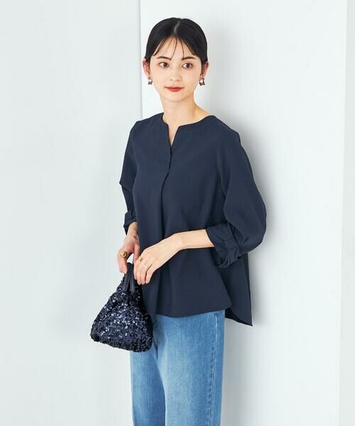 a.v.v / アー・ヴェ・ヴェ シャツ・ブラウス | 【洗える/イージーケア/吸水速乾/UVカット】袖リボンサッカーブラウス【セットアップ対応】 | 詳細1