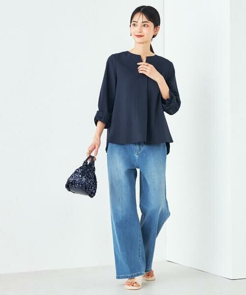 a.v.v / アー・ヴェ・ヴェ シャツ・ブラウス | 【洗える/イージーケア/吸水速乾/UVカット】袖リボンサッカーブラウス【セットアップ対応】 | 詳細2