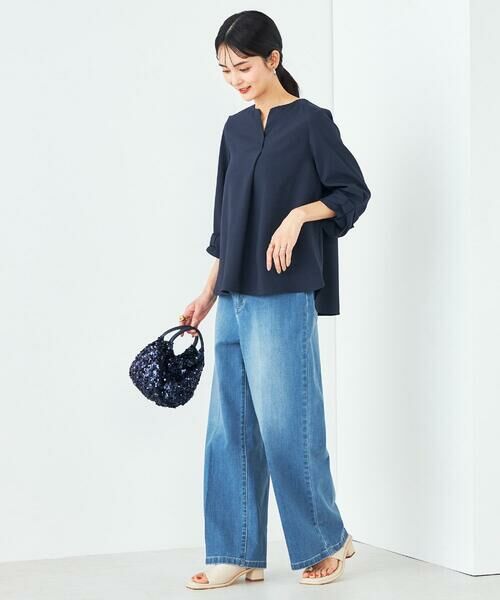 a.v.v / アー・ヴェ・ヴェ シャツ・ブラウス | 【洗える/イージーケア/吸水速乾/UVカット】袖リボンサッカーブラウス【セットアップ対応】 | 詳細3